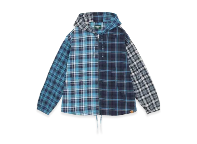 STARBUCKS STAND by BEAMS Crazy Pattern Hooded Shirt Blouson "Navy"