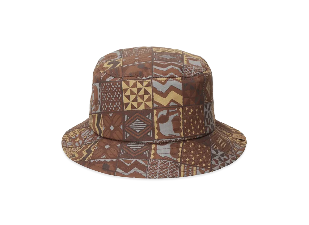 STARBUCKS STAND by BEAMS All-Over Print Bucket Hat "Brown"