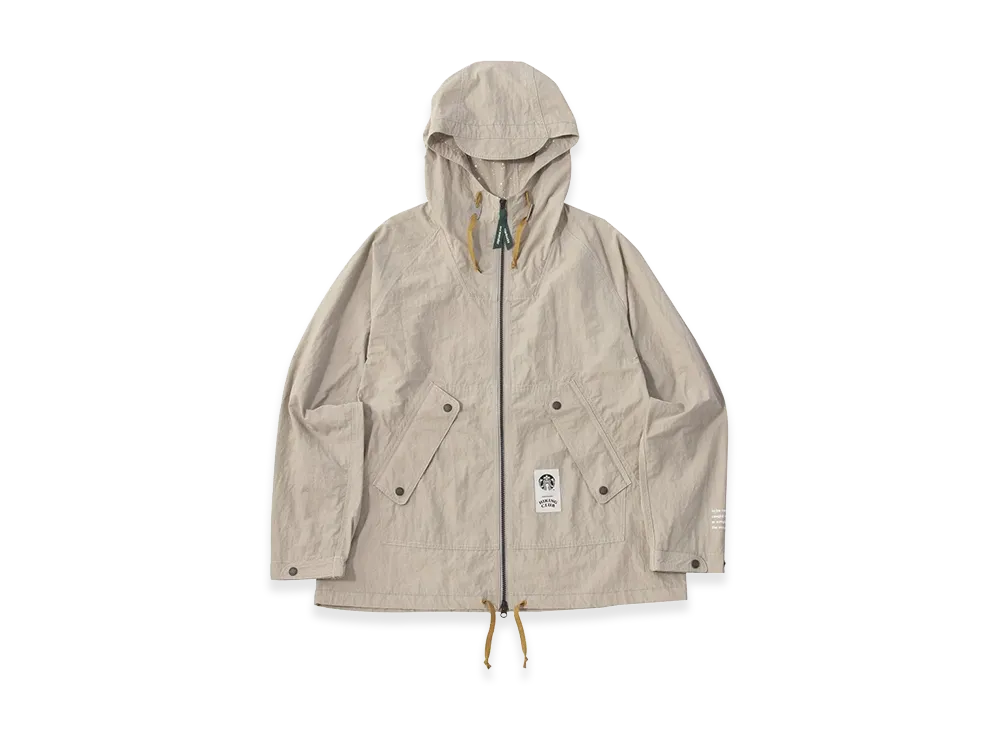 STARBUCKS x and wander Nylon Taffeta Hoodie Jacket "Ivory"