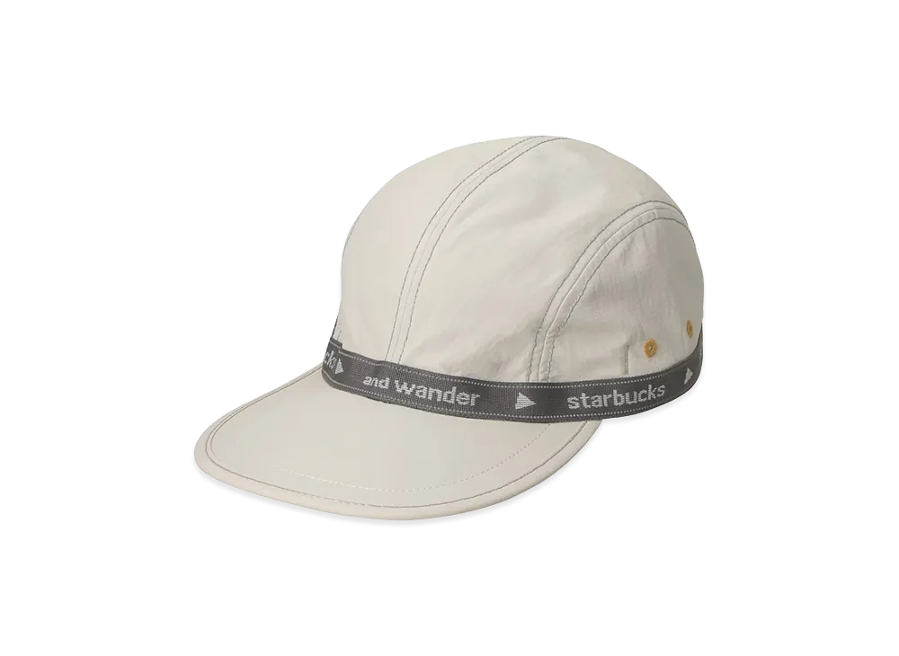 STARBUCKS x and wander Jacquard Tape Cap "Off White"