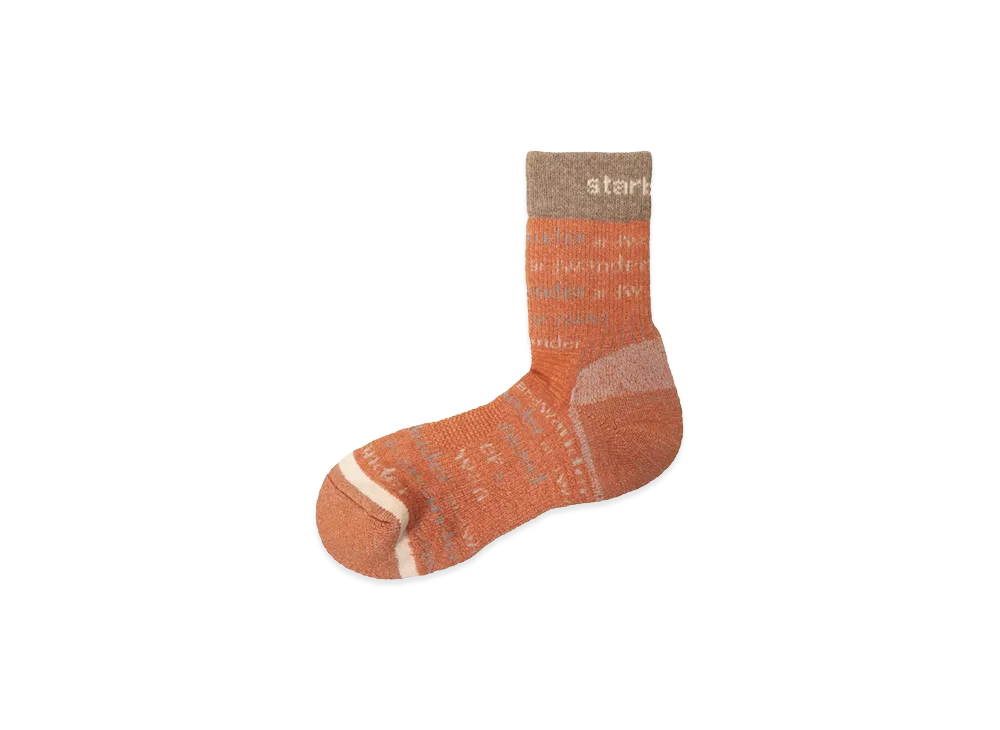 STARBUCKS x and wander Wool Socks "Orange"