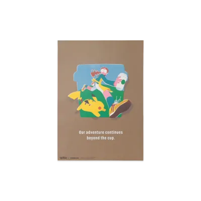 STARBUCKS x Pokemon Art Poster Coffee Adventure "Beige"