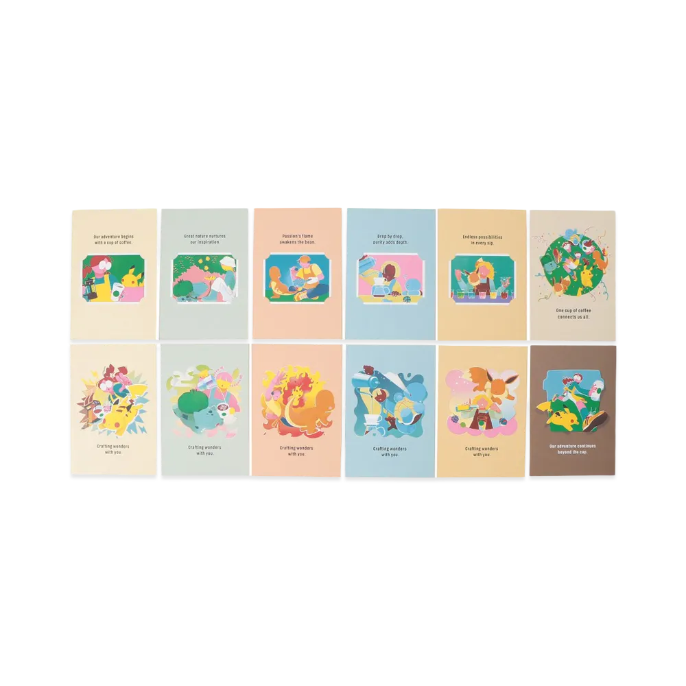 STARBUCKS x Pokemon Art Postcard Set "Multi"