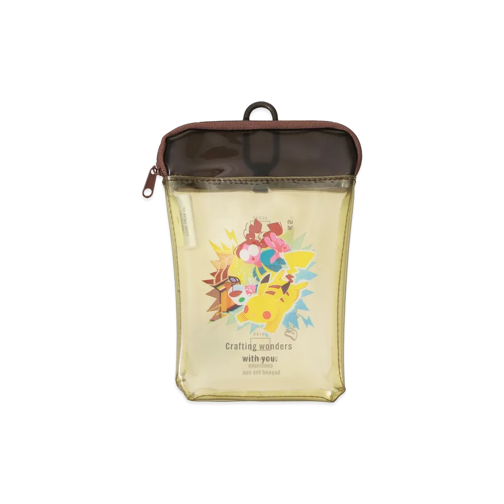 STARBUCKS x Pokemon Cup Shaped PVC Pouch Pikachu "Brown"