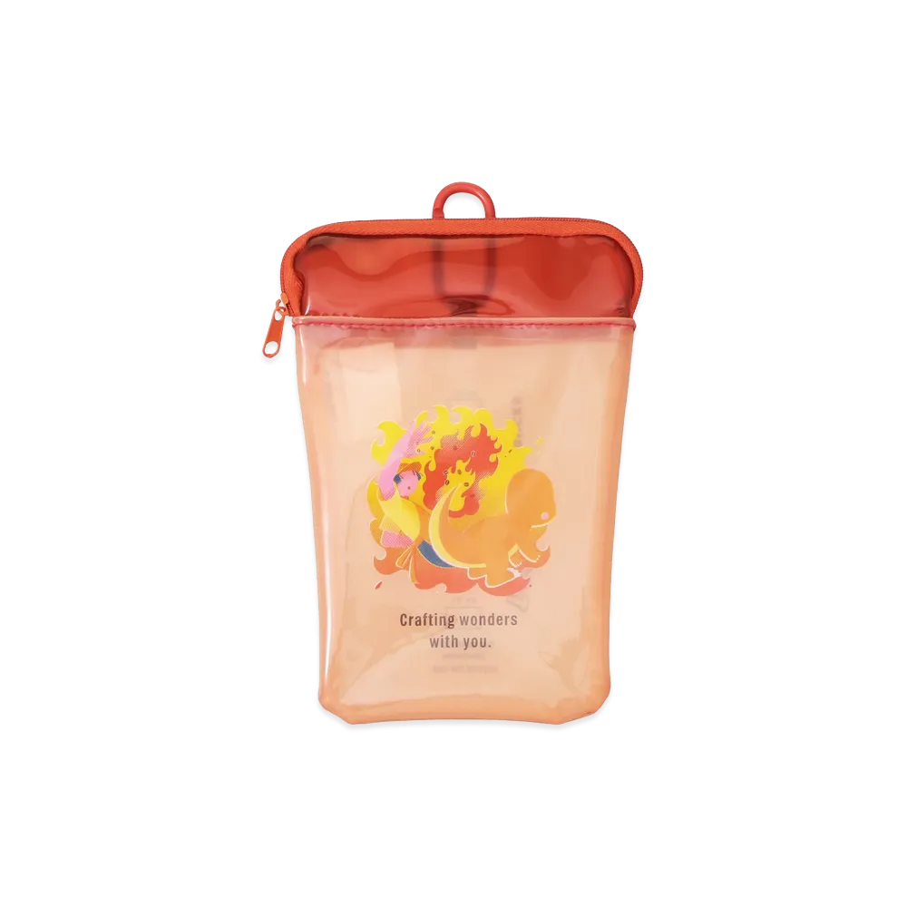 STARBUCKS x Pokemon Cup Shaped PVC Pouch Charmander "Red"