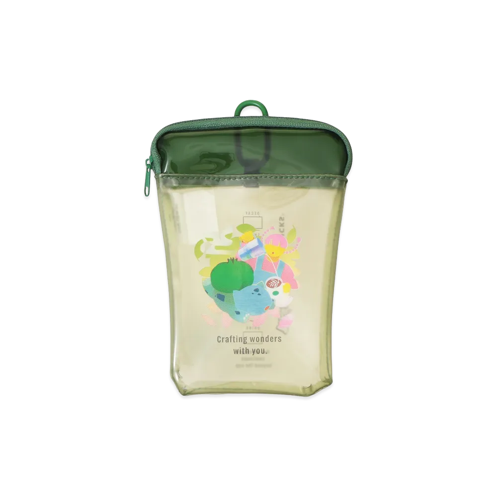 STARBUCKS x Pokemon Cup Shaped PVC Pouch Bulbasaur "Green"