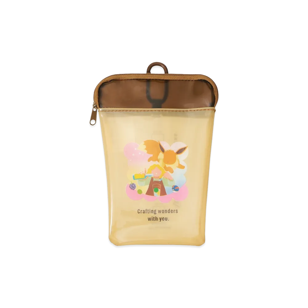 STARBUCKS x Pokemon Cup Shaped PVC Pouch Eevee "Brown"