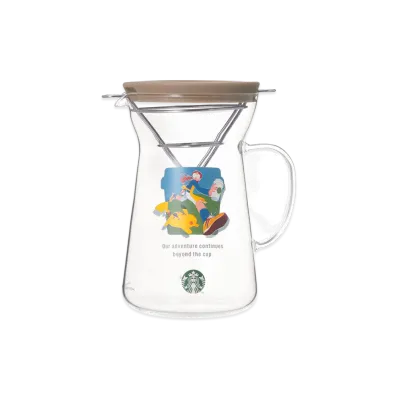 STARBUCKS x Pokemon Glass Drip Coffee Maker Coffee Adventure "Beige"
