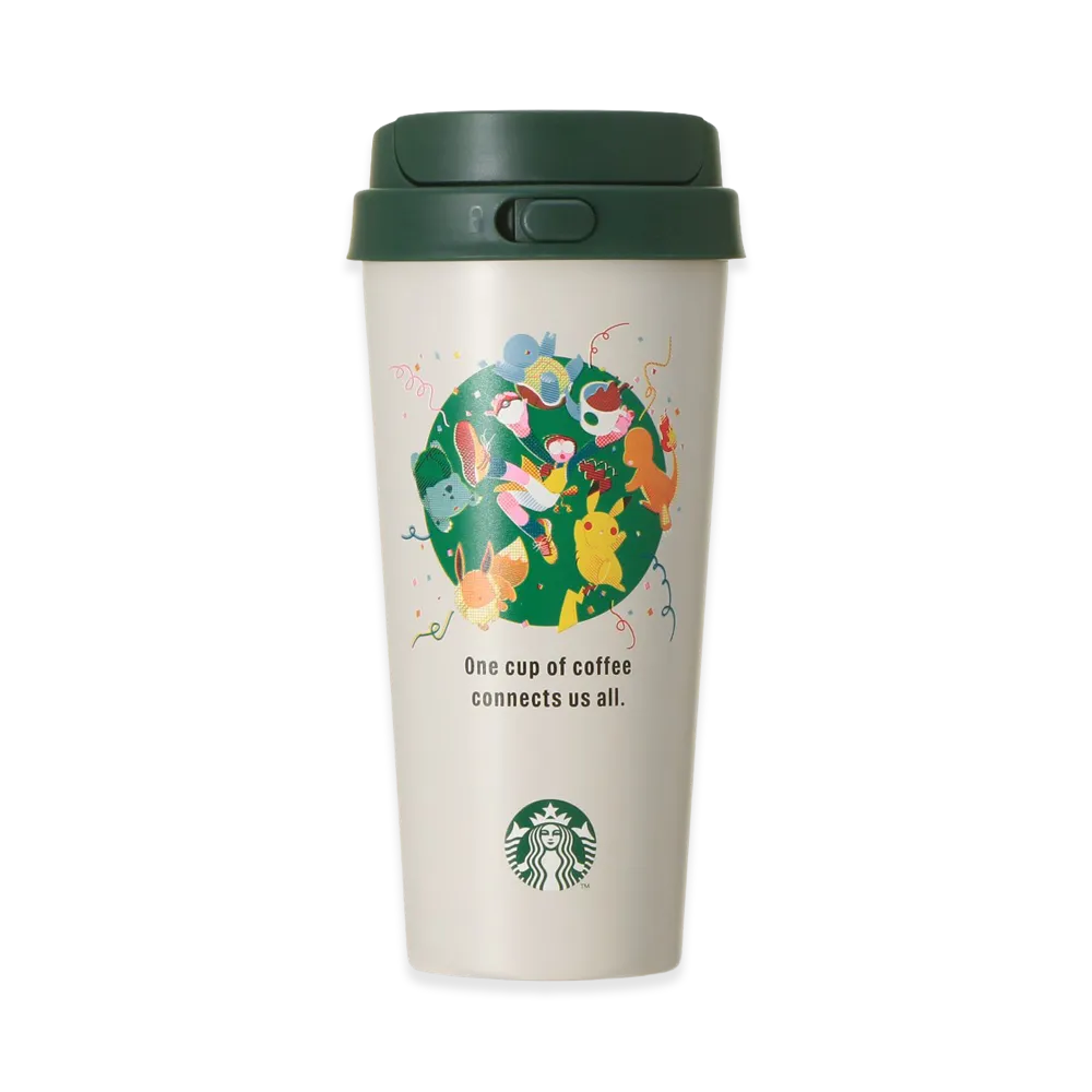 STARBUCKS x Pokemon Stainless Steel TOGO Bottle Coffee Connection 473ml "White"