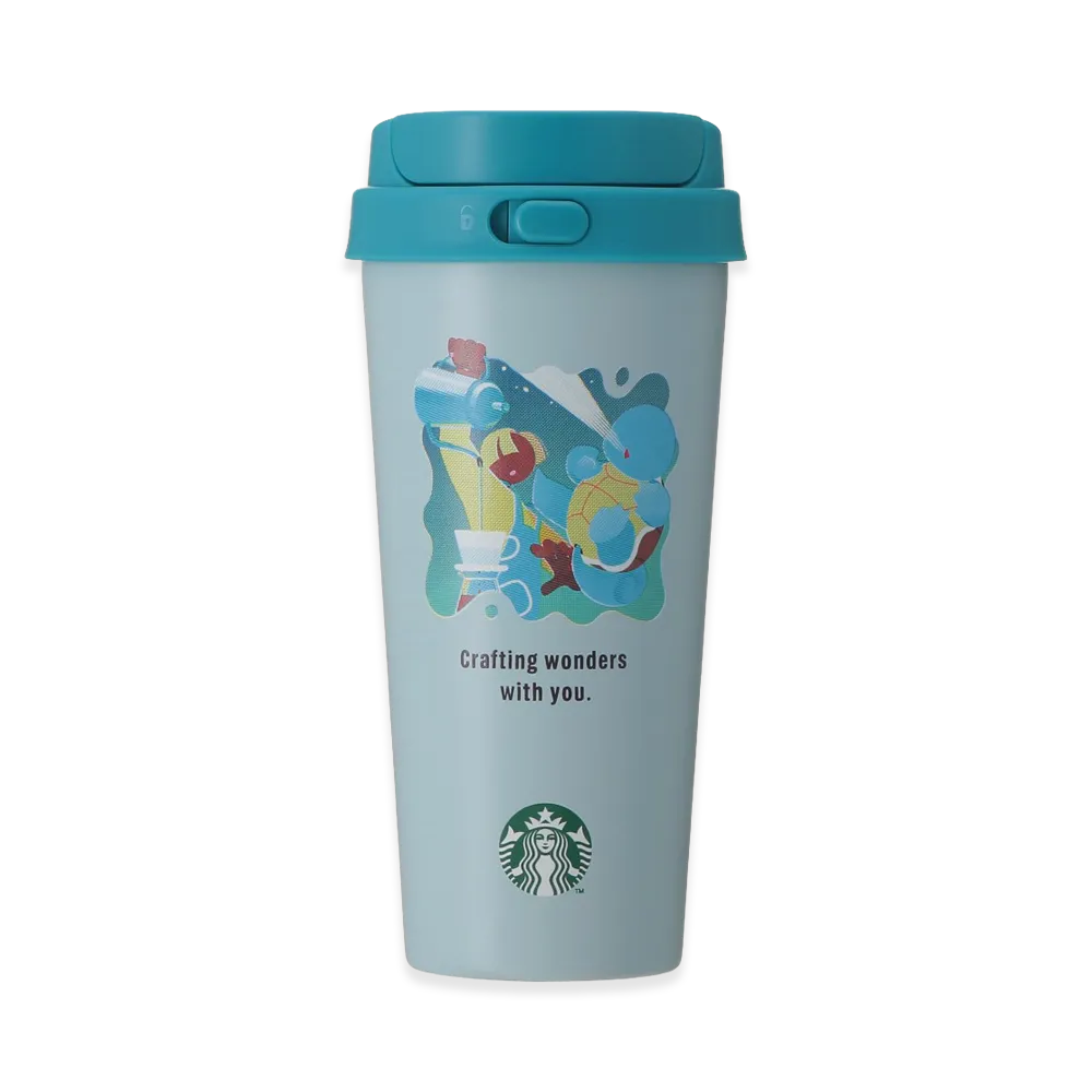 STARBUCKS x Pokemon Stainless Steel TOGO Bottle Squirtle 473ml "Blue"