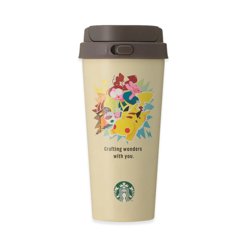 STARBUCKS x Pokemon Stainless Steel TOGO Bottle Pikachu 473ml "Brown"