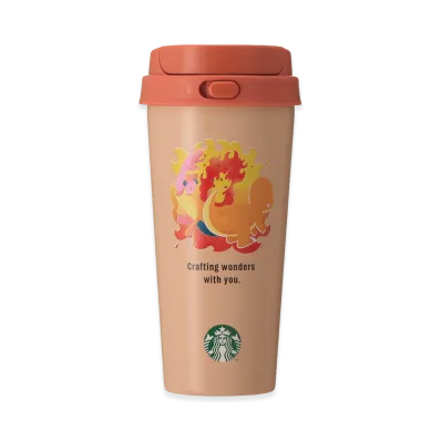 STARBUCKS x Pokemon Stainless Steel TOGO Bottle Charmander 473ml "Red"