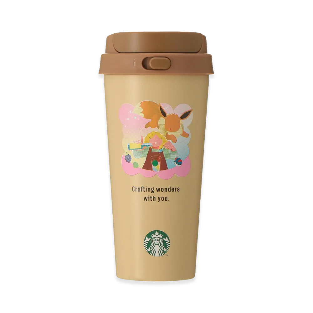 STARBUCKS x Pokemon Stainless Steel TOGO Bottle Eevee 473ml "Brown"