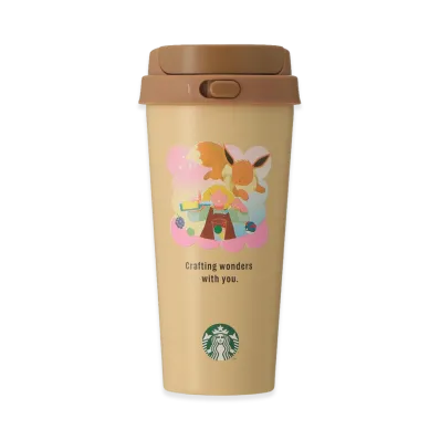 STARBUCKS x Pokemon Stainless Steel TOGO Bottle Eevee 473ml "Brown"
