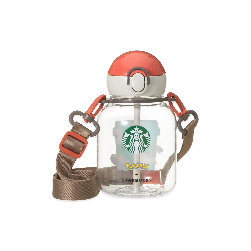 STARBUCKS x Pokemon Straw Tumbler with Strap Coffee Adventure 458ml "Clear"