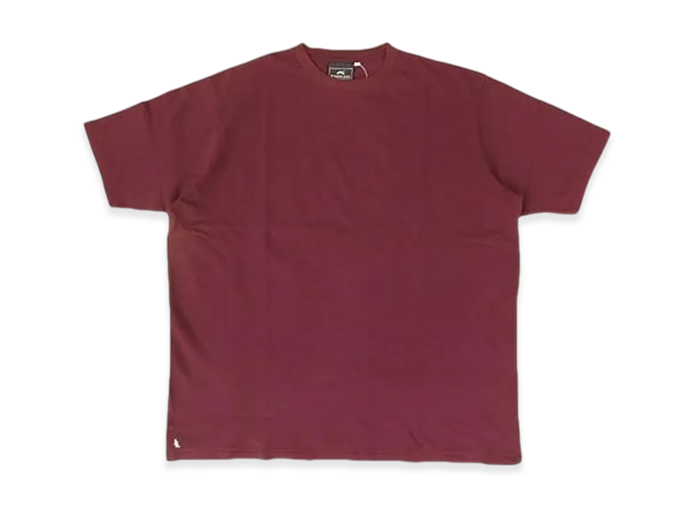 STABRIDGE x Lo Life Pique Crew Neck Tee "Burgundy"