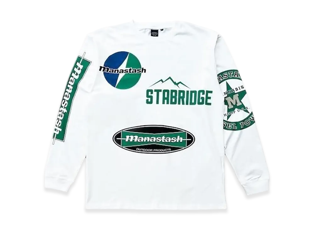 STABRIDGE x Manastash Archive Logo L/S Tee "White"