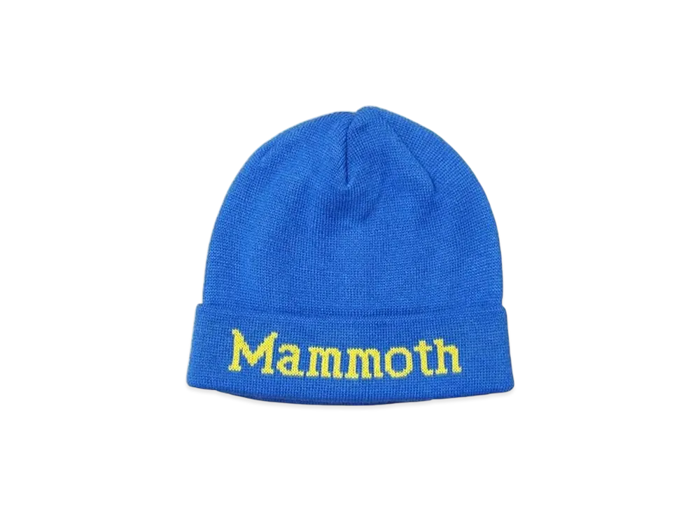 スタブリッジ x マーモット x ジ アパートメント マンモス ニットキャップ "ブルー/イエロー"