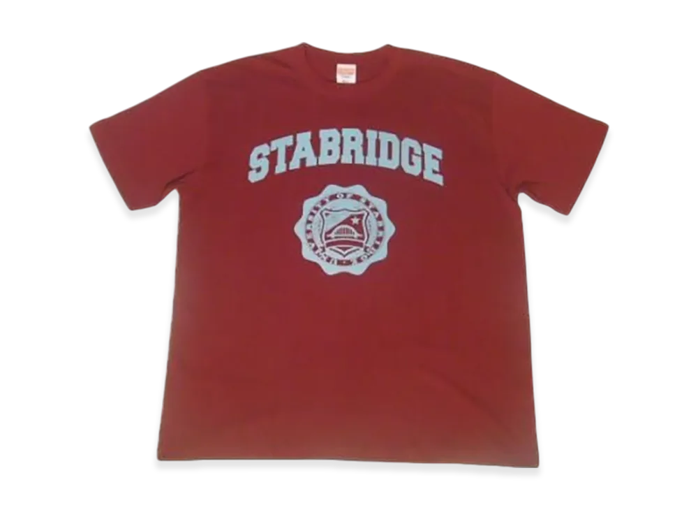 STABRIDGE You Must Learn Tee "Burgundy/Aqua Blue"