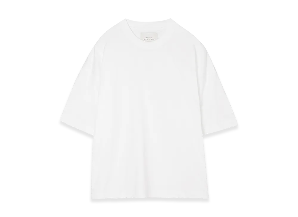 STUDIO NICHOLSON Crew Neck T-Shirt "Optic White"