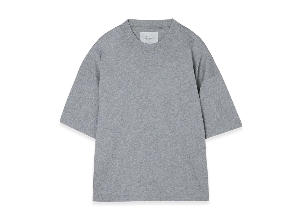 STUDIO NICHOLSON Crew Neck T-Shirt "Grey Marl"