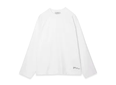 STUDIO NICHOLSON Crew Neck Long Sleeve T-Shirt Platt "White"