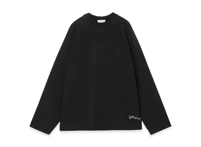 STUDIO NICHOLSON Crew Neck Long Sleeve T-Shirt Platt "Black"
