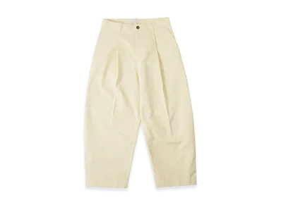 STUDIO NICHOLSON Cotton Pants Bridges "Cream"