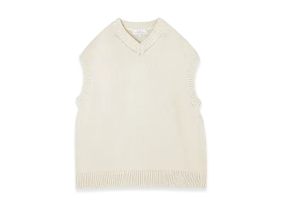 STUDIO NICHOLSON Knit Vest Spun "Dove"