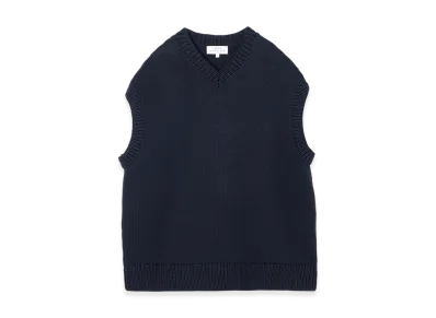 STUDIO NICHOLSON Knit Vest Spun "Dark Navy"
