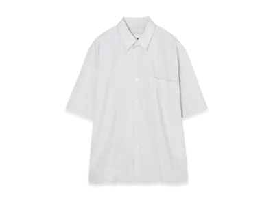 STUDIO NICHOLSON Short Sleeve Shirt Pete "White/Black"