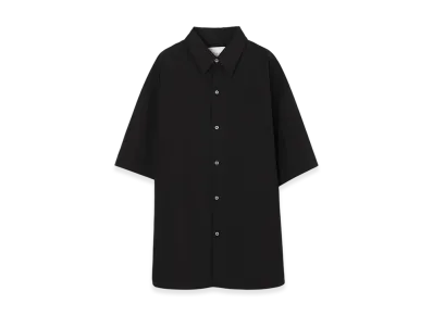 STUDIO NICHOLSON Short Sleeve Shirt Sorono "Darkest Navy"