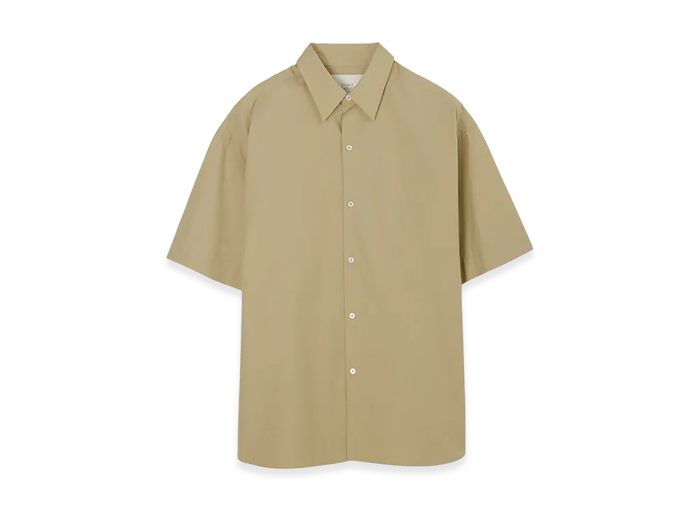 STUDIO NICHOLSON Short Sleeve Shirt Sorono "Sand"