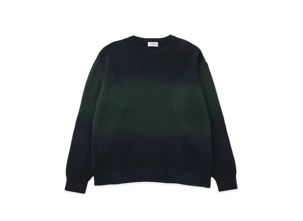 Saturdays NYC Cotton Cashmere Step Dyeing Knit "Black"