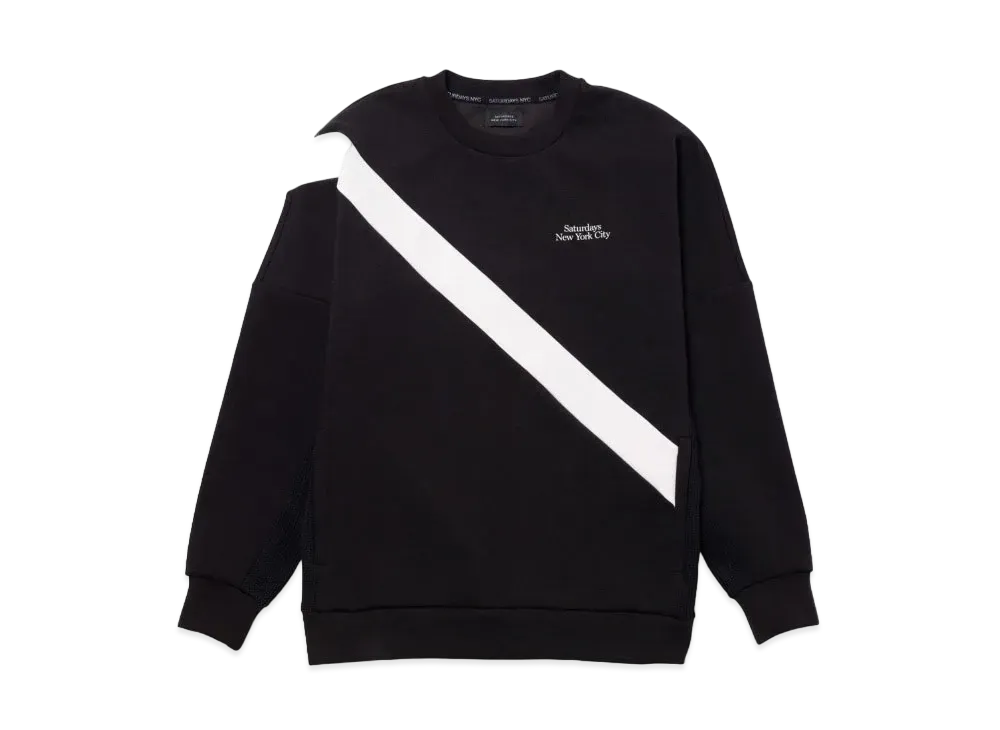 Saturdays NYC Slash L/S Crew Pullover "Black"