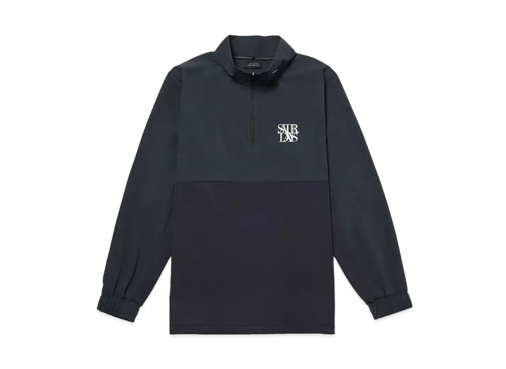 Saturdays NYC Stand Collar Half Zip Jacket "Navy"