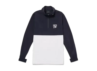 Saturdays NYC Stand Collar Half Zip Jacket "White"