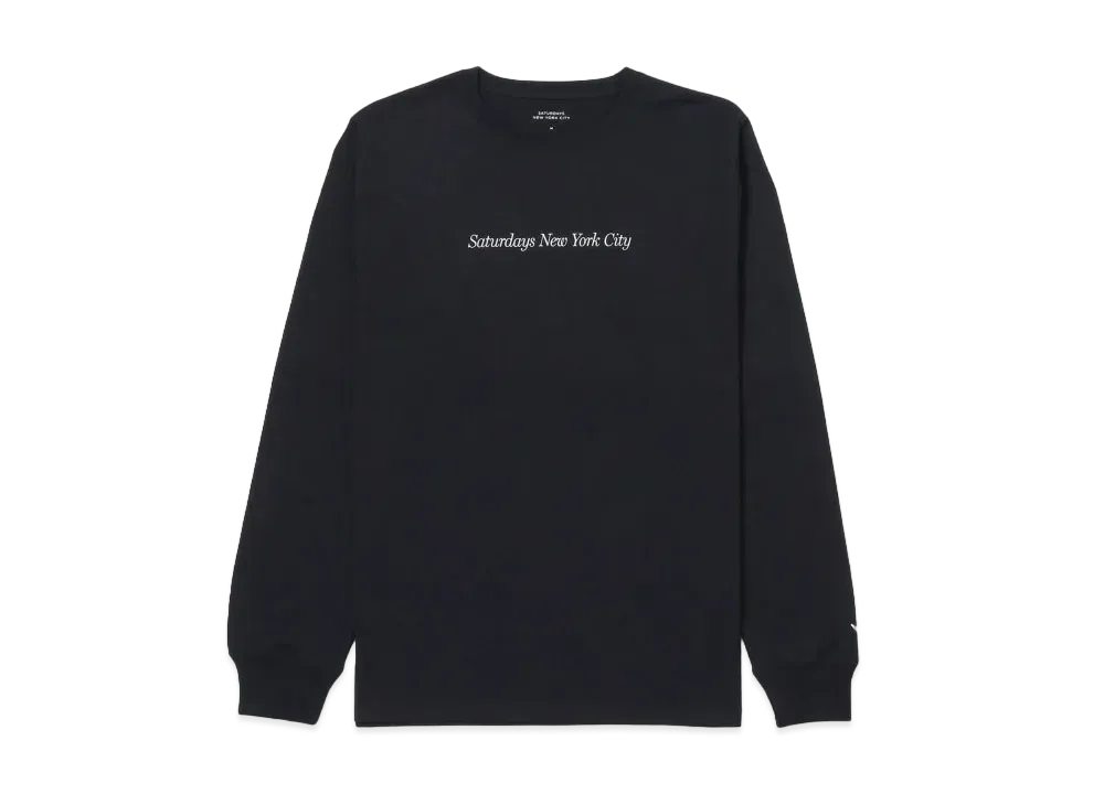 Saturdays NYC Miller Headline LS Tee "Black"