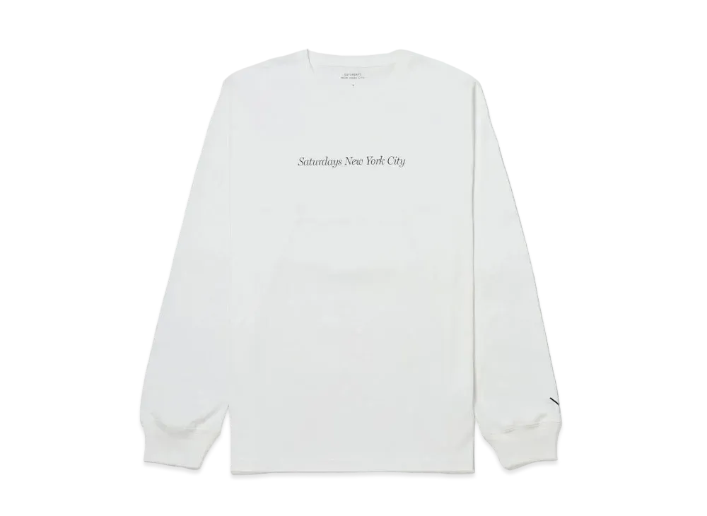 Saturdays NYC Miller Headline LS Tee "White"