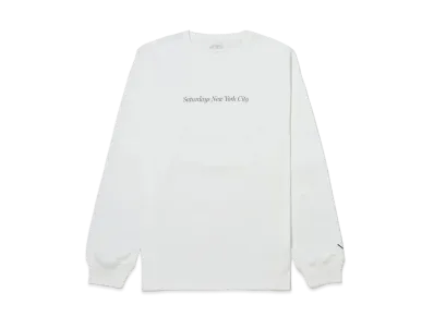 Saturdays NYC Miller Headline LS Tee "White"