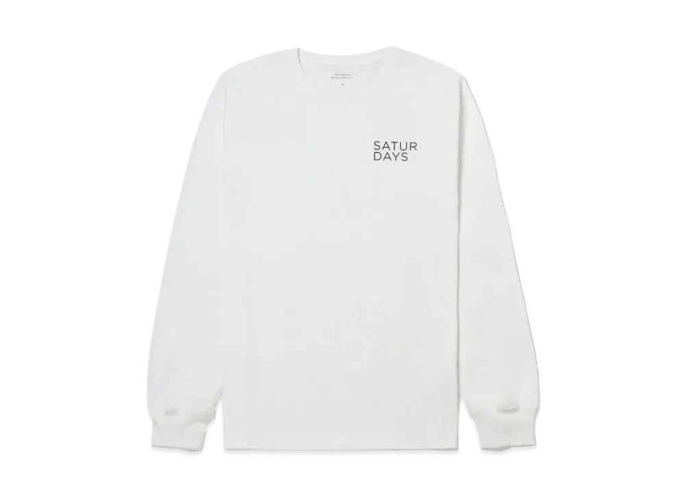 Saturdays NYC Gotham Rag Left L/S Tee "White"