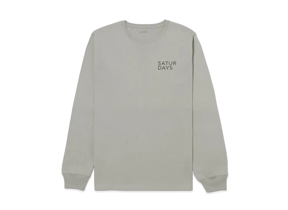 Saturdays NYC Gotham Rag Left L/S Tee "Grey"