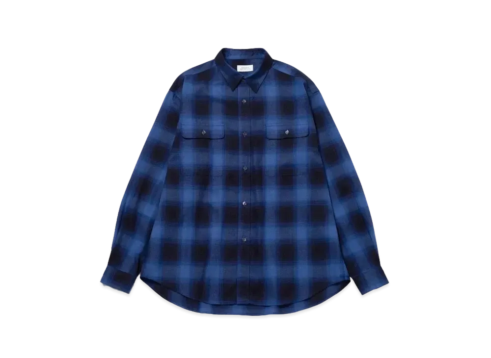 Saturdays NYC Ombre Check Work Shirts "Blue"