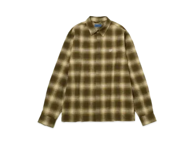 Saturdays NYC Mickey Cotton Linen Long Sleeve Shirt "Brown"