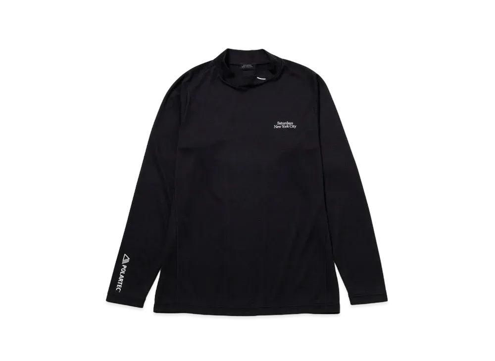 Saturdays NYC Polartec Power Dry Mock LS "Black"