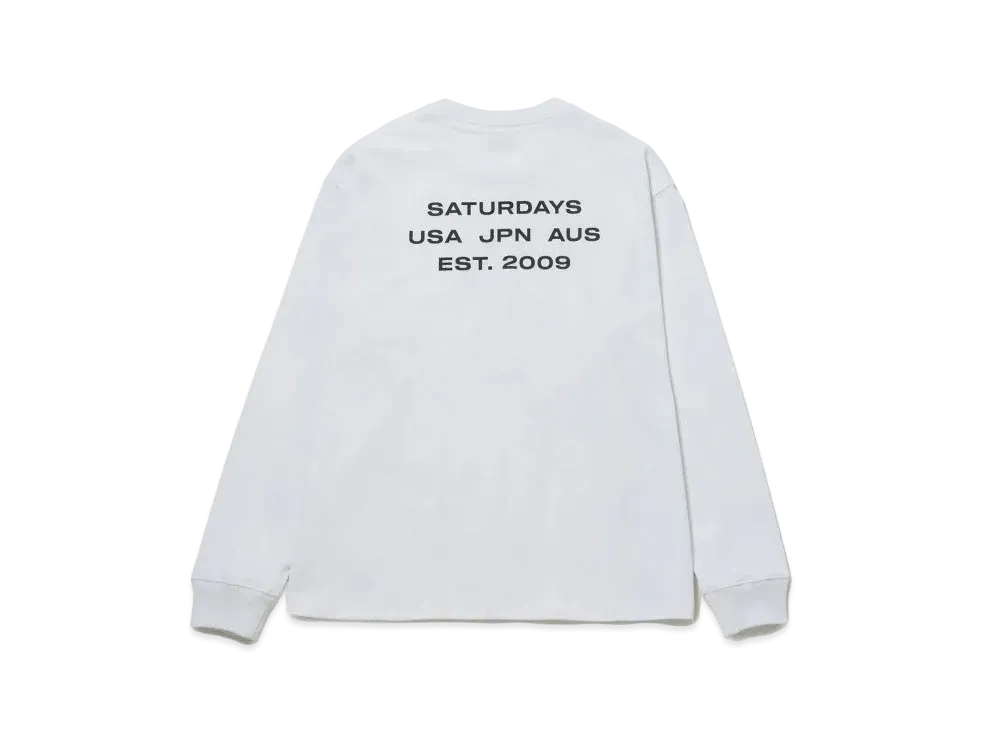 Saturdays NYC Max Weight L/S Tee "White"