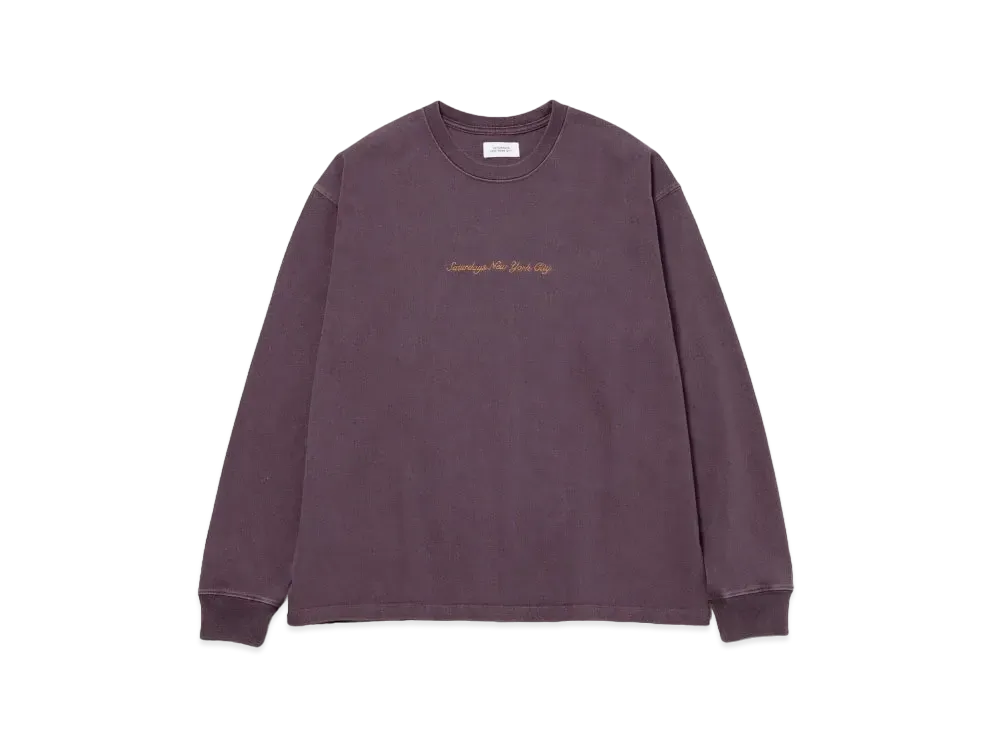 Saturdays NYC Heavy Weight Pigment L/S Tee "Slate"
