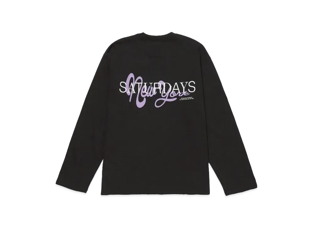 Saturdays NYC New York Brushed Relaxed Fit LS Tee "Black"