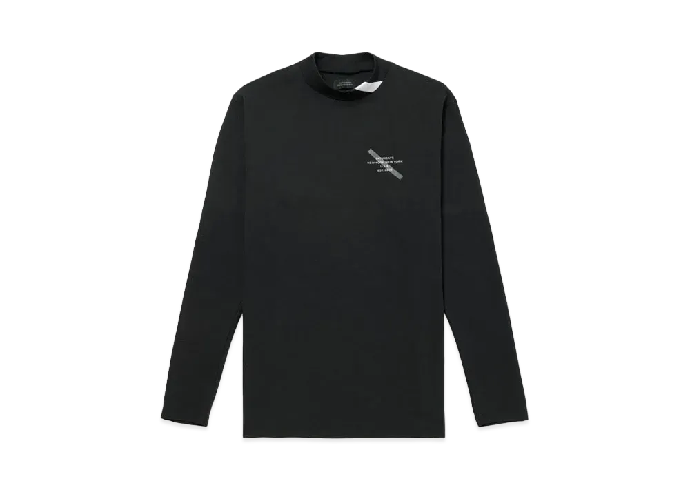 Saturdays NYC Gotham Slash Chest L/S Mock Shirt "Black"
