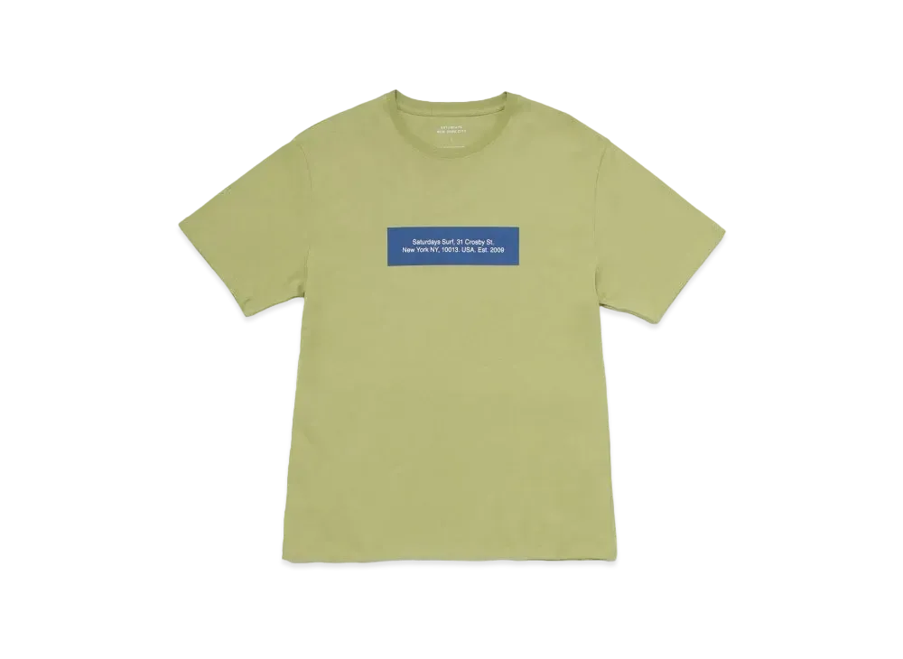 Saturdays NYC Block Standard SS Tee "Green"